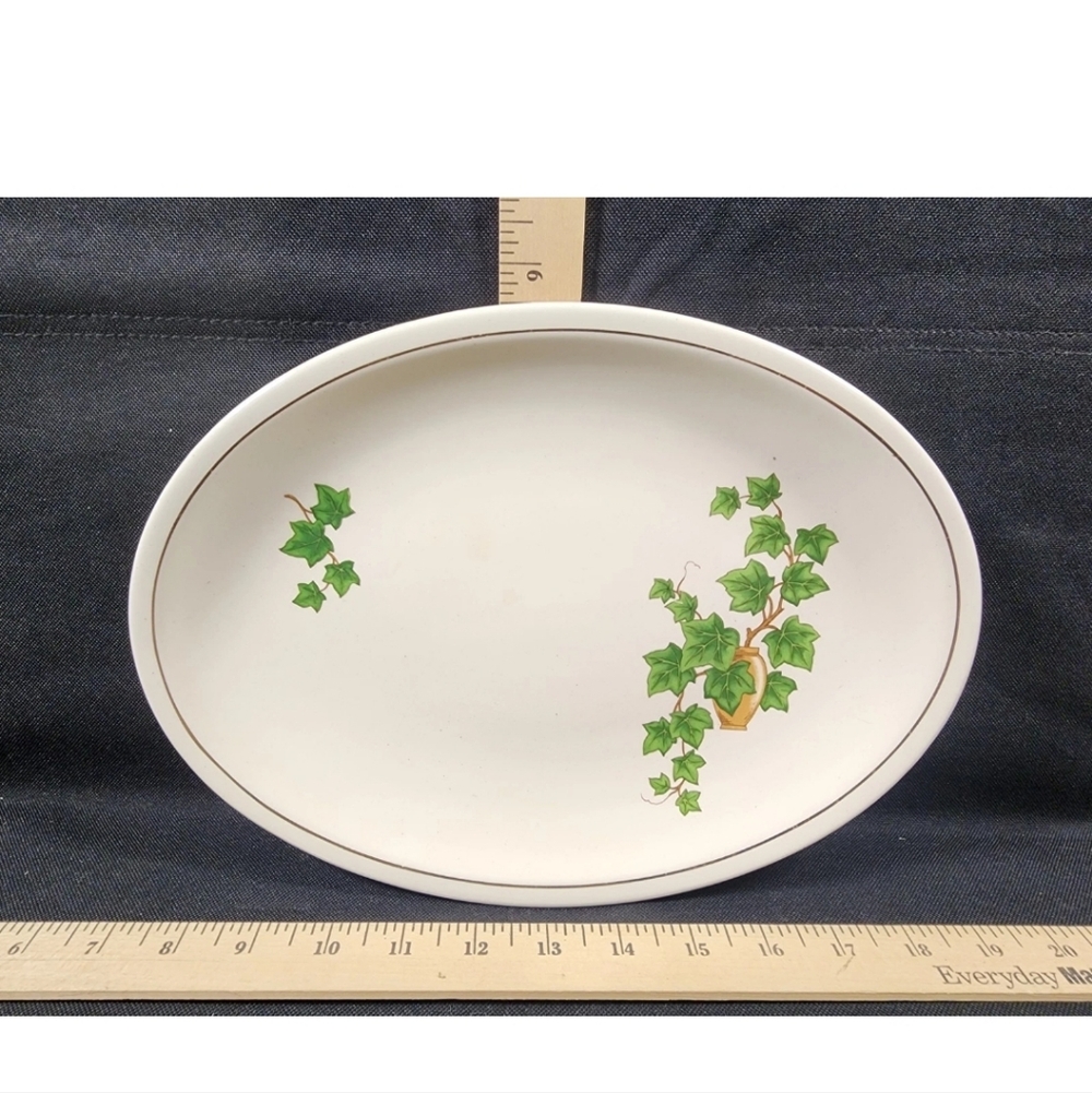 Vintage Paden City Pottery Ivy Large Oval Serving Platter Plate